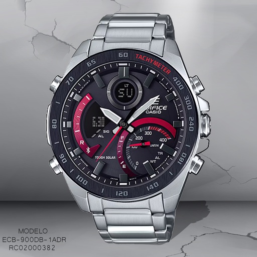 [RC02000382] RELOJ CASIO EDIFICE ANA/DIG ECB-900DB-1ADR METAL PLAT.