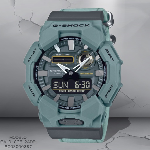 [RC02000387] RELOJ CASIO G-SHOCK DIGITAL GA-010CE-2ADR SILICON NEGRO