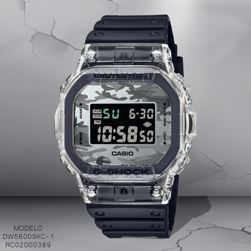 [RC02000389] RELOJ CASIO G-SHOCK DIGITAL DW5600SKC-1 SILICON NEGRO