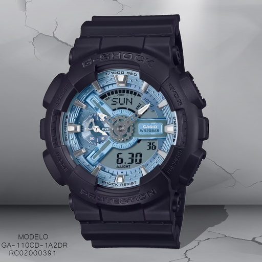 [RC02000391] RELOJ CASIO G-SHOCK ANA/DIG GA-110CD-1A2DR SILICON NEGRO