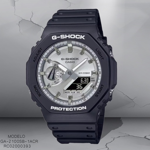 [RC02000393] RELOJ CASIO G-SHOCK ANA/DIG GA-2100SB-1ACR SILICON NEGRO