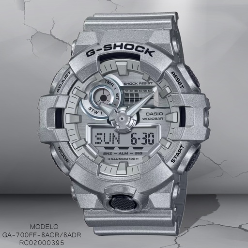 [RC02000395] RELOJ CASIO G-SHOCK ANA/DIG GA-700FF-8ACR/8ADR SILICON PLAT