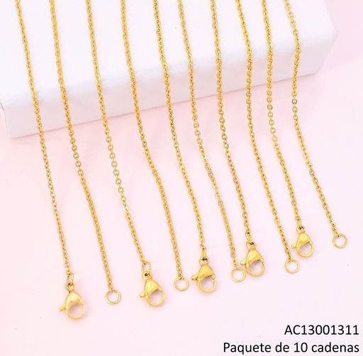 [AC13001311] PAQ.10 CADENAS DORADAS TRADICIONAL (DR)