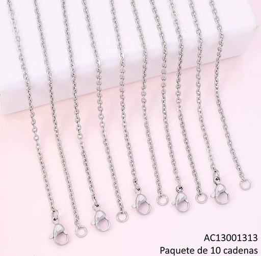 [AC13001313] PAQ.10 CADENAS PLATEADAS (DR)