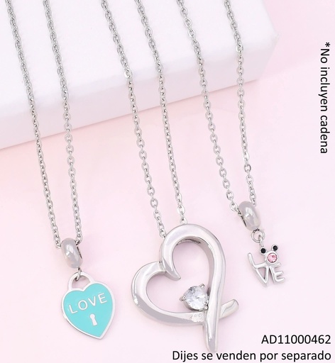 [AD11000462] DIJES DORADOS CROQUI CORAZON/LOVE/🔒LOVE (DR)