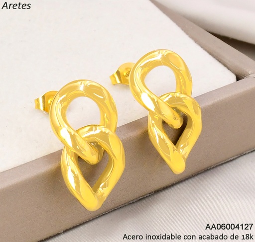 [AA06004127] ARETES ACERO INOX. ACABADO 18K. ESLABONES P25070181001