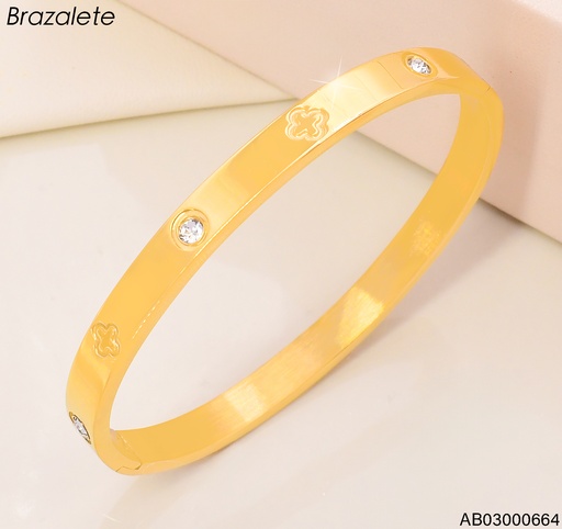 [AB03000664] BRAZALETE CERRADO C/ZIRC.-GRAB.VAN CLEEF BA2341-408