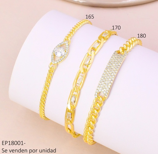 [EP18001170] PULSERA ESLABON BILBAINA / ZIRC. Z328-277