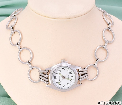 [AC13001432] CADENA PLAT ESLABONES RD /DIJE RELOJ CE472-5