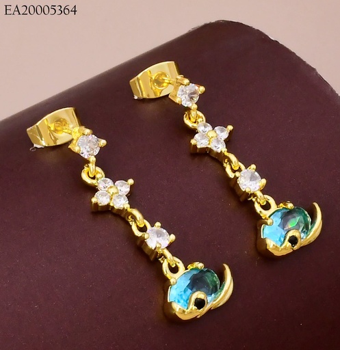 [EA20005364] ARETES ZIRCONIAS COLGANTE PEZ CELESTE EE4754-9