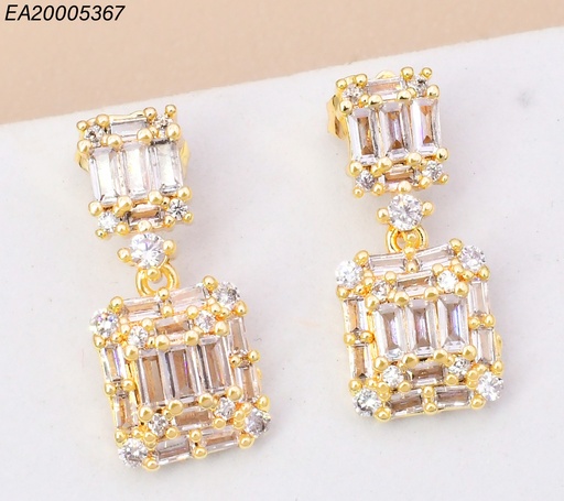 [EA20005367] ARETES DOR CUADROS ZIRC RECT. EE4770-318