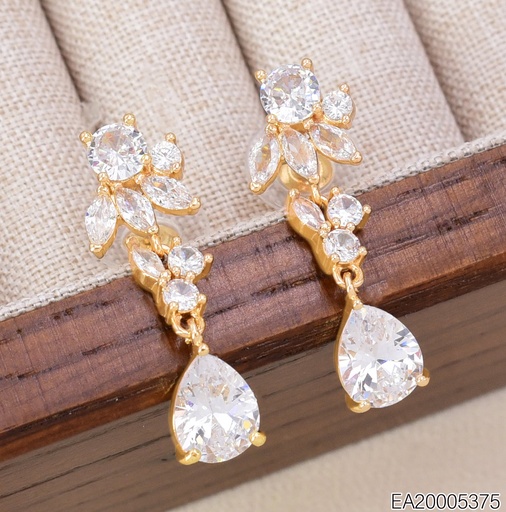 [EA20005375] ARETES ZIRC. MEDIA FLOR COLGANTE GOTA EE4782-6