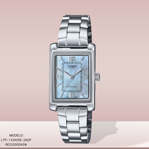 [LTP-1234DS-2ADF] RELOJ CASIO ANALOGO LTP-1234DS-2ADF METAL PLAT.