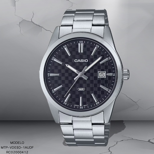 [MTP-VD03D-1AUDF] RELOJ CASIO ANALOGO MTP-VD03D-1AUDF METAL PLAT.