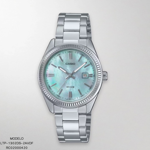 [RC02000420] RELOJ CASIO ANALOGO LTP-1302DS-2AVDF METAL PLAT.
