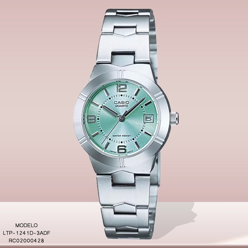 [RC02000428] RELOJ CASIO ANALOGO LTP-1241D-3ADF METAL PLAT.