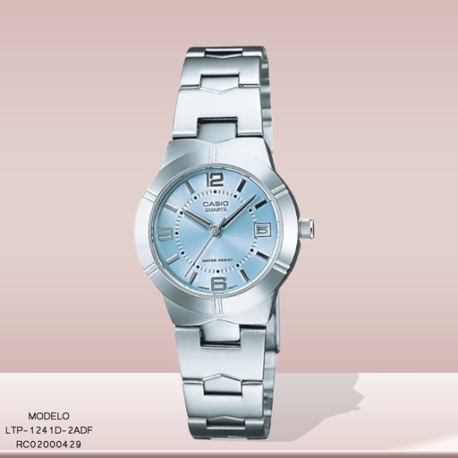 [RC02000429] RELOJ CASIO ANALOGO LTP-1241D-2ADF METAL PLAT.