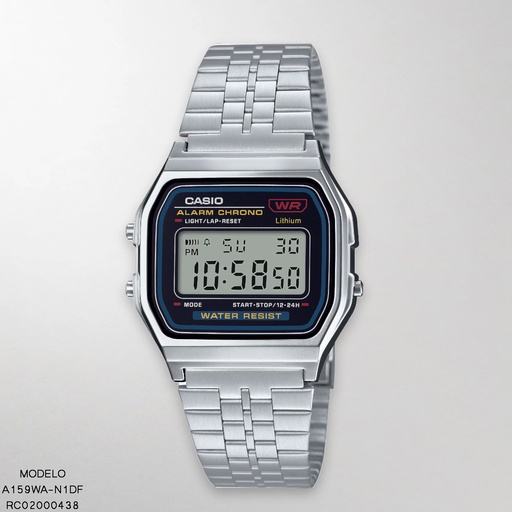[RC02000438] RELOJ CASIO DIGITAL A159WA-N1DF METAL PLAT.