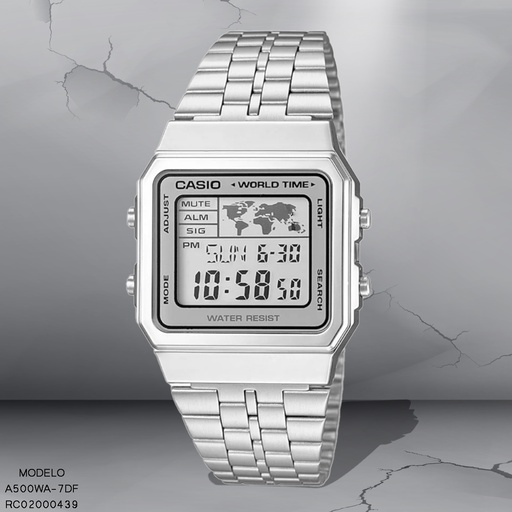 [A500WA-7DF] RELOJ CASIO DIGITAL A500WA-7DF METAL PLAT