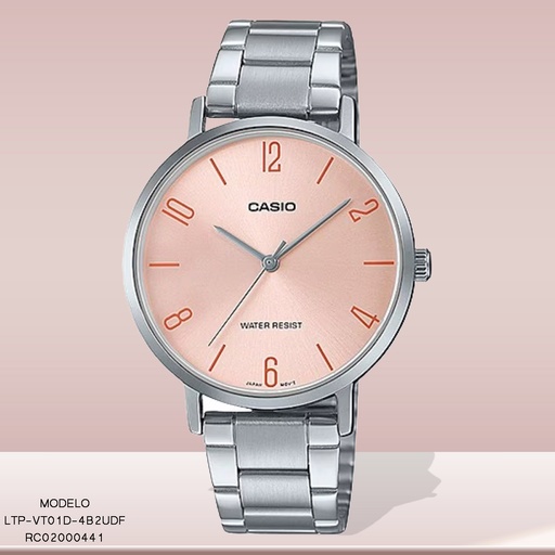 [LTP-VT01D-4B2UDF] RELOJ CASIO ANALOGO LTP-VT01D-4B2UDF METAL PLAT
