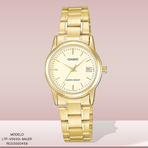 [RC02000452] RELOJ CASIO ANALOGO LTP-V002G-9AUDF METAL DOR