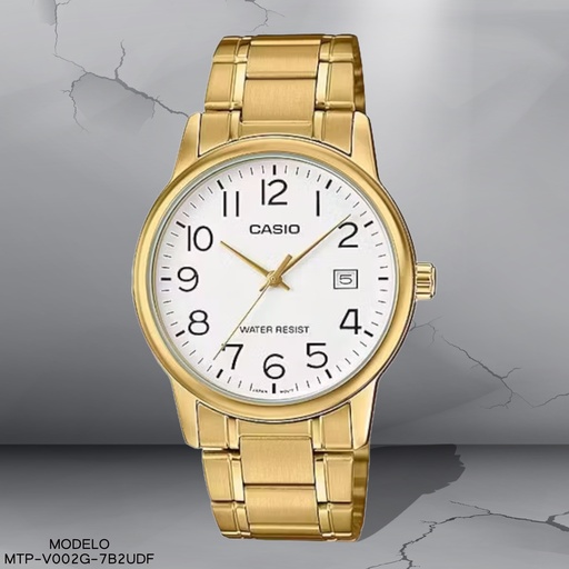[MTP-V002G-7B2UDF] RELOJ CASIO ANALOGO MTP-V002G-7B2UDF METAL DOR.