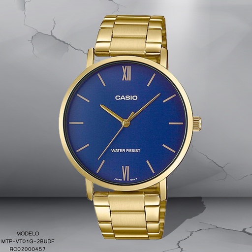 [RC02000457] RELOJ CASIO ANALOGO MTP-VT01G-2BUDF METAL DOR