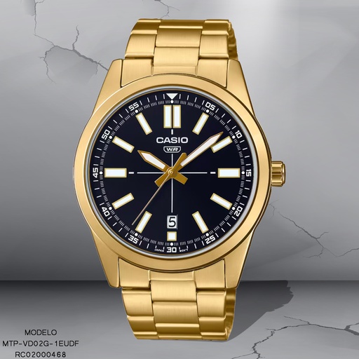 [RC02000468] RELOJ CASIO ANALOGO MTP-VD02G-1EUDF METAL DOR.