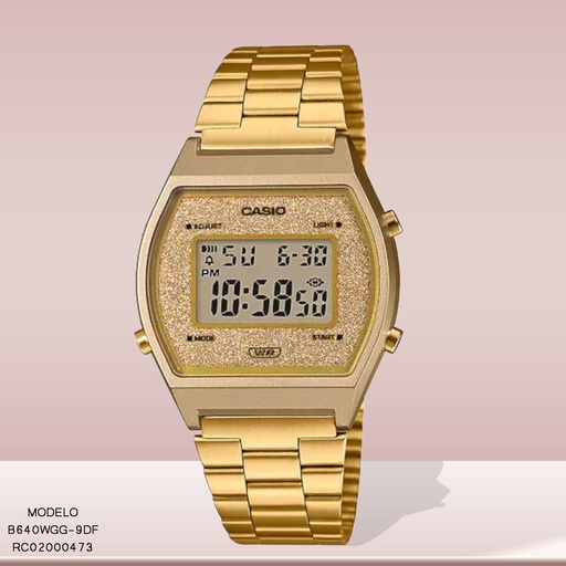 [B640WGG-9DF] RELOJ CASIO DIGITAL B640WGG-9DF METAL DOR.