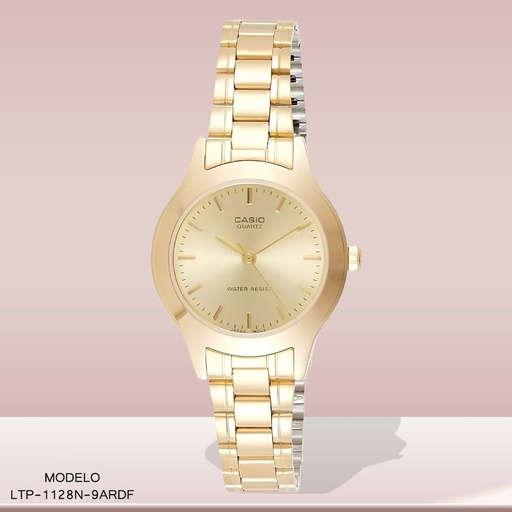 [LTP-1128N-9ARDF] RELOJ CASIO ANALOGO LTP-1128N-9ARDF METAL DOR.