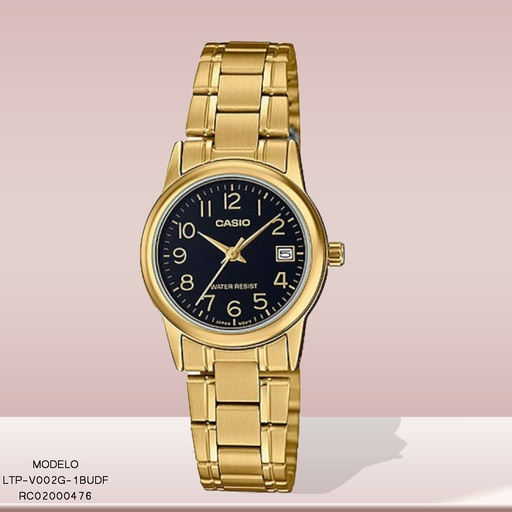 [RC02000476] RELOJ CASIO ANALOGO LTP-V002G-1BUDF METAL DOR