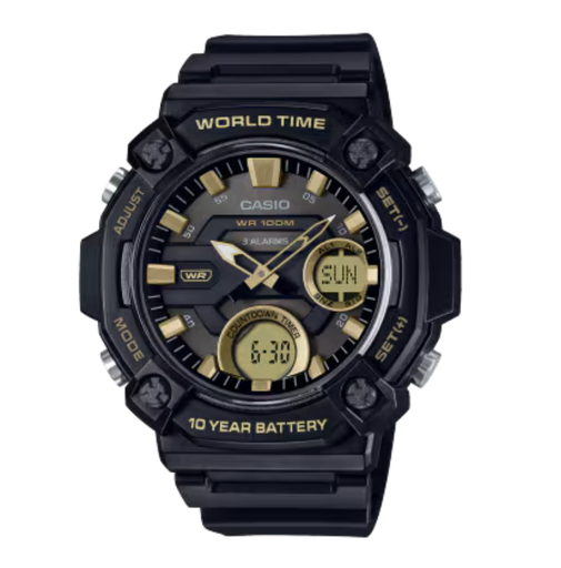 [RC02000483] RELOJ CASIO ANALOGO AEQ-120W-9AVDF RESINA NEGRA