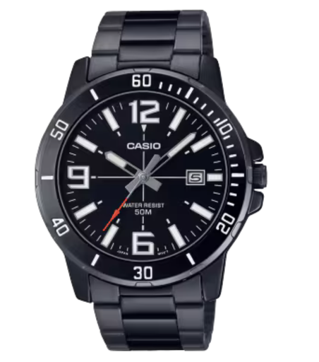 [RC02000495] RELOJ CASIO ANALOGO MTP-VD01B-1BVUDF METAL NEGRO