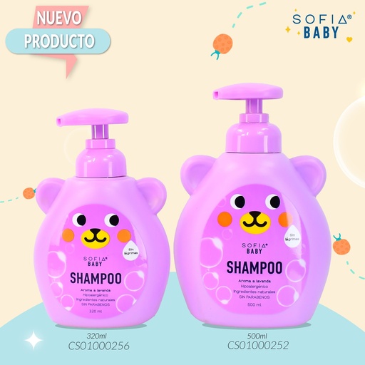 [CS01000252] SHAMPOO SOFIA BABY LAVANDA HIPOALERGENICO 500ML S647-B