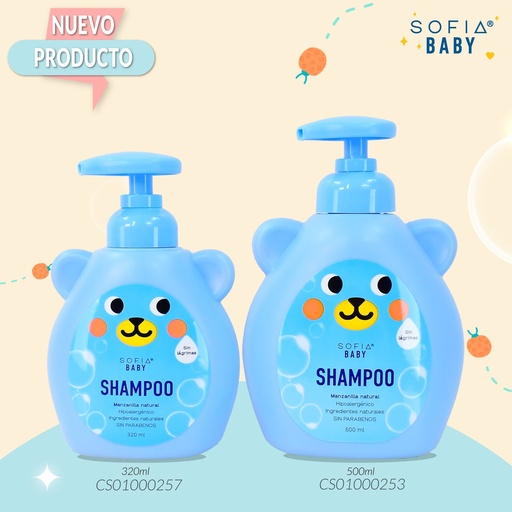 [CS01000253] SHAMPOO SOFIA BABY MANZANILLA HIPOALERGENICO 500ML S648-B