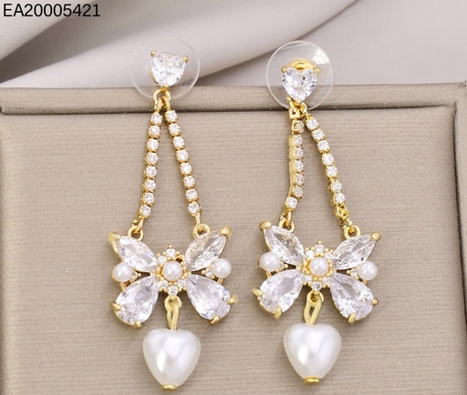 [EA20005421] ARETES DORADO CAD. LIBELULA ZIRC. EE4432-6