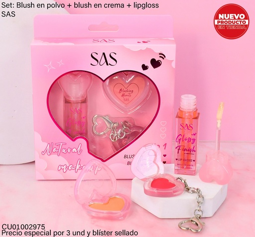 [CU01002975] KIT 3 EN 1 NATURAL MAKE UP SAS SET001B