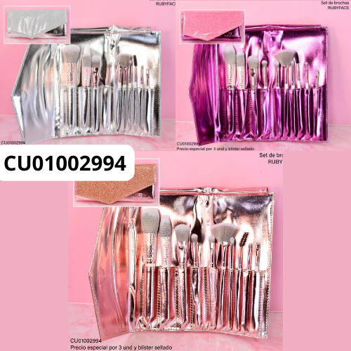 [CU01002994] SET DE BROCHAS 10PCS COL. SURTIDOS XF10