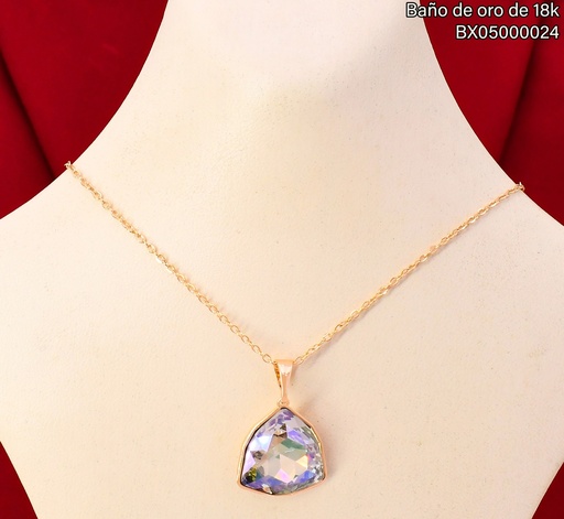 [BX05000024] CADENA BAÑO DE ORO 18K. XUPING DIJE TRIANGULO TORNASOL (X)