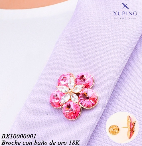 [BX01000001] ANILLO SOLITARIO BAÑO DE ORO 14K. XUPING ZIRC.RD.RYX-1360
