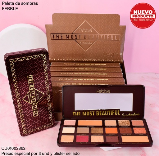 [CU01002862] PALETA DE SOMBRAS FEBBLE "THE MOST BEAUTIFUL" ES3233