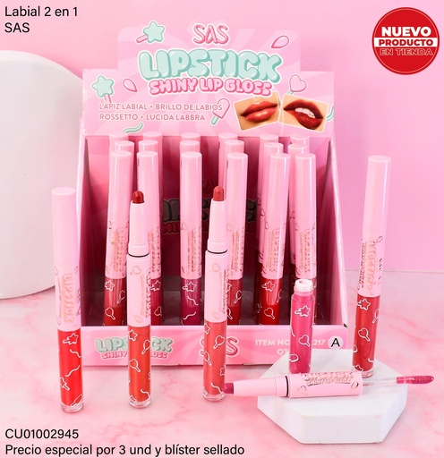 [CU01002945] LIPSTICK + LIP GLOSS SAS SAC217A