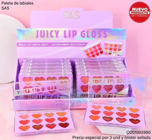 [CU01002890] PALETA DE BRILLO LABIAL SAS SLG005-04