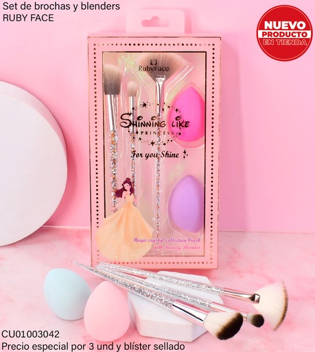 [CU01003042] SET RUBY FACE BROCHAS+ BLENDES  JZPCS+2 SP
