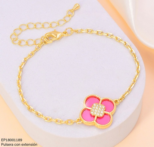 [EP18001189] PULSERA VAN CLEEF FUCSIA CENTRO CUADRO ZIRCONIAS BE625-9