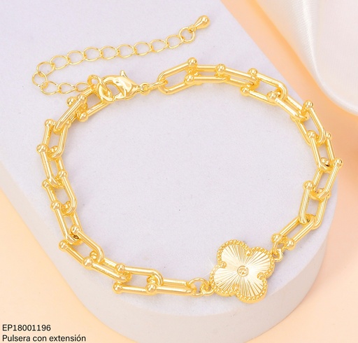 [EP18001196] PULSERA ESLABONES GR. VAN CLEEF DOR.A RAYAS BE668-9