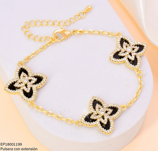 [EP18001199] PULSERA VAN CLEEF (3) NEGRO C/ZIRC.BE619-9
