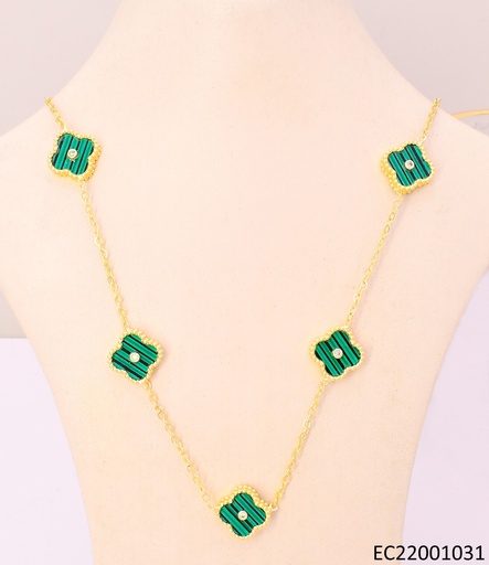 [EC22001031] CADENA DOR VAN CLEEF VERDE (7) CE324-9