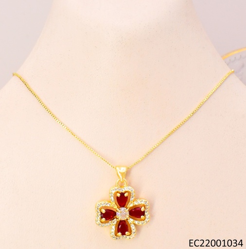 [EC22001034] CADENA DORADA VENECIANA / VAN CLEEF ROJO CE315-9
