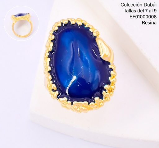 [EF01000008] ANILLO OV.AZUL GR.BORDE CORRUGADO FD25565